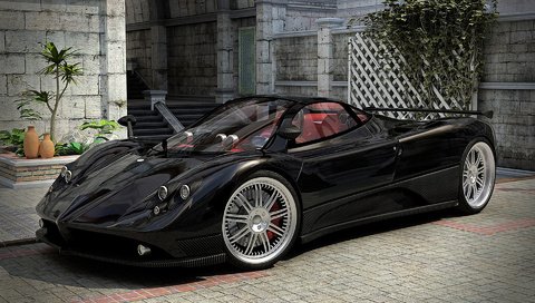 Обои машина, авто, дом, двор, zonda f, machine, auto, house, yard разрешение 1920x1200 Загрузить