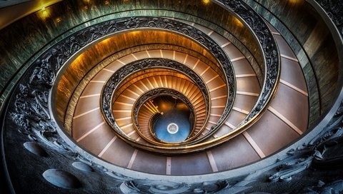 Обои лестница, италия, ватиканский музей, ladder, italy, the vatican museum разрешение 2048x1365 Загрузить