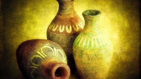 Обои древность, натюрморт, антиквариат, кувшины, глиняные, antiquity, still life, antiques, pitchers, clay разрешение 2400x1660 Загрузить