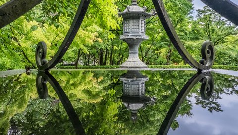 Обои деревья, вода, храм, отражение, парк, япония, киото, trees, water, temple, reflection, park, japan, kyoto разрешение 2048x1365 Загрузить