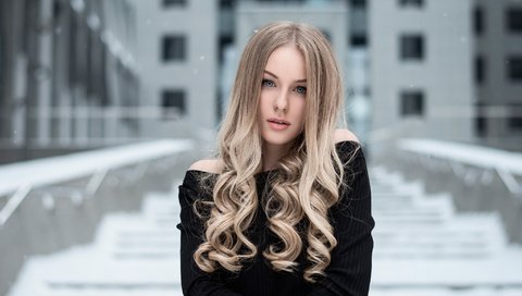 Обои снег, девушка, блондинка, портрет, взгляд, модель, winter wonders, snow, girl, blonde, portrait, look, model разрешение 2048x1366 Загрузить