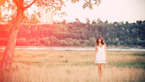 Обои природа, девушка, платье, поле, лето, nature, girl, dress, field, summer разрешение 4256x2832 Загрузить