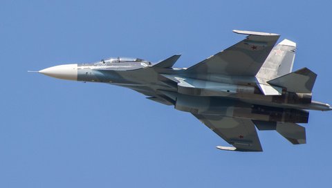 Обои истребитель, многоцелевой, русский, су-30 см, fighter, multipurpose, russian, su-30 sm разрешение 3216x2130 Загрузить