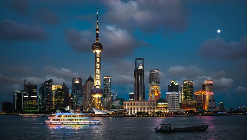 Обои ночь, огни, шанхай, китай, night, lights, shanghai, china разрешение 3236x2000 Загрузить