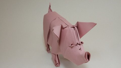 Обои бумага, оригами, свинья, paper, origami, pig разрешение 2560x1707 Загрузить