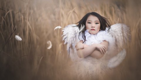 Обои фон, девочка, ангел, background, girl, angel разрешение 2048x1216 Загрузить