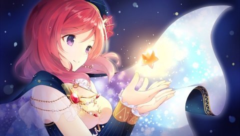 Обои арт, девушка, улыбка, аниме, магия, звездочка, nononon, love live! school idol project, nishikino maki, art, girl, smile, anime, magic, asterisk разрешение 1920x1221 Загрузить