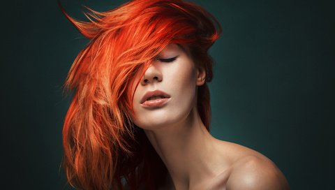 Обои девушка, красные, волосы, губы, лицо, agata, girl, red, hair, lips, face разрешение 2048x1366 Загрузить