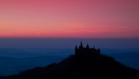 Обои ночь, пейзаж, германия, бург гогенцоллерн, night, landscape, germany, burg hohenzollern разрешение 2047x1267 Загрузить