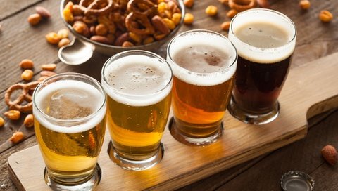 Обои пиво, пена, алкоголь, ячмень, различные сорта пива, beer, foam, alcohol, barley, beers разрешение 2880x1920 Загрузить