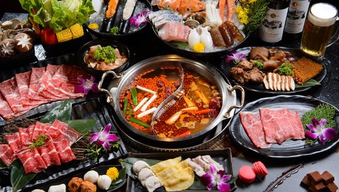 Обои овощи, мясо, рыба, морепродукты, суп, ассорти, блюда, китайская кухня, vegetables, meat, fish, seafood, soup, cuts, meals, chinese cuisine разрешение 2048x1363 Загрузить