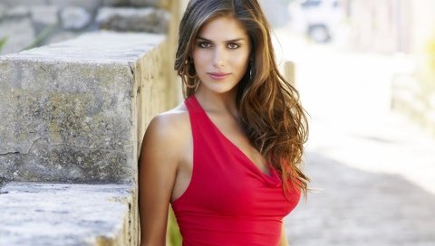 Обои девушка, красная, модель, блузка, анахи гонсалес, girl, red, model, blouse, anahi gonzales разрешение 1920x1200 Загрузить