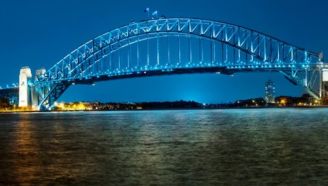 Обои ночь, фонари, огни, река, мост, набережная, сидней, австралия, night, lights, river, bridge, promenade, sydney, australia разрешение 3500x2000 Загрузить