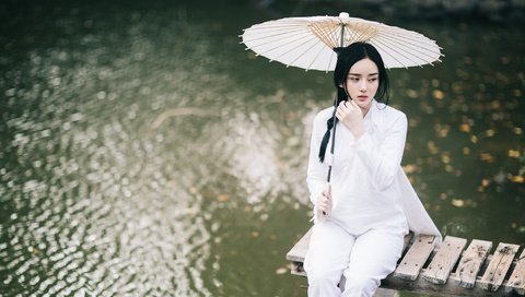 Обои девушка, фон, поза, зонт, girl, background, pose, umbrella разрешение 2047x1291 Загрузить