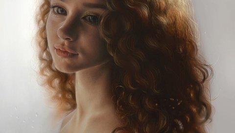 Обои арт, девушка, портрет, взгляд, волосы, лицо, elena sai, рисоунок, art, girl, portrait, look, hair, face, risunok разрешение 1920x1911 Загрузить