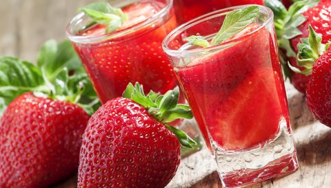 Обои напиток, клубника, ягоды, напитки, drink, strawberry, berries, drinks разрешение 4752x3168 Загрузить