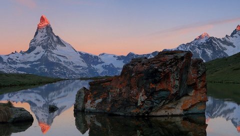 Обои река, горы, природа, камни, утро, river, mountains, nature, stones, morning разрешение 1920x1080 Загрузить