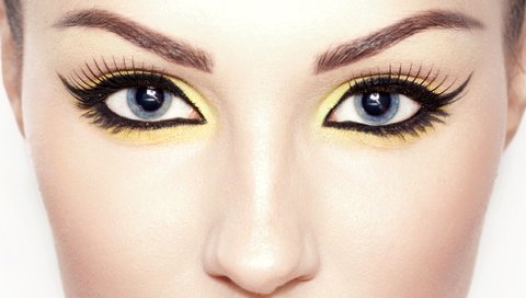 Обои глаза, девушка, взгляд, лицо, макияж, грим, сексапильная, eyes, girl, look, face, makeup, sexy разрешение 2538x1656 Загрузить