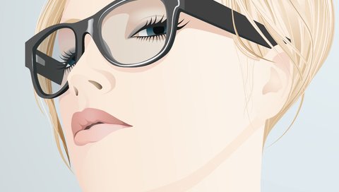 Обои девушка, вектор, блондинка, взгляд, очки, лицо, ресницы, girl, vector, blonde, look, glasses, face, eyelashes разрешение 5900x4172 Загрузить