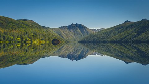 Обои озеро, горы, природа, отражение, пейзаж, lake, mountains, nature, reflection, landscape разрешение 1920x1080 Загрузить