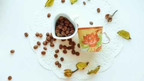Обои кофе, кружка, чашка, кофе в зернах, coffee, mug, cup, coffee bean разрешение 1920x1200 Загрузить