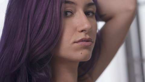 Обои девушка, модель, moon, фиолетовые волосы, girl, model, purple hair разрешение 4256x2832 Загрузить