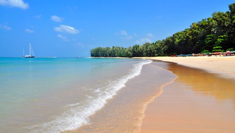 Обои море, песок, пляж, яхта, отдых, sea, sand, beach, yacht, stay разрешение 5315x2990 Загрузить