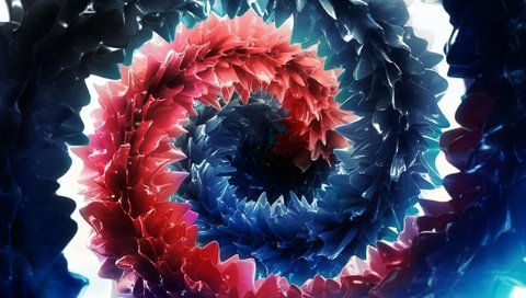 Обои абстракция, синий, красный, графика, спираль, abstraction, blue, red, graphics, spiral разрешение 2560x1600 Загрузить