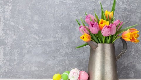 Обои цветы, зеленые пасхальные, довольная, тюльпаны, яйца крашеные, пасха, розовые тюльпаны, тульпаны,  цветы, глазунья, декорация, весенние, пинк, flowers, happy, tulips, the painted eggs, easter, pink tulips, eggs, decoration, spring, pink разрешение 5575x3717 Загрузить