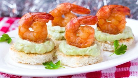 Обои соус, закуска, морепродукты, креветки, петрушка, sauce, appetizer, seafood, shrimp, parsley разрешение 1920x1280 Загрузить