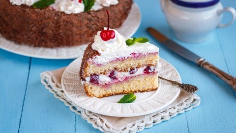 Обои вишня, сладкое, торт, десерт, крем, cherry, sweet, cake, dessert, cream разрешение 2449x1632 Загрузить