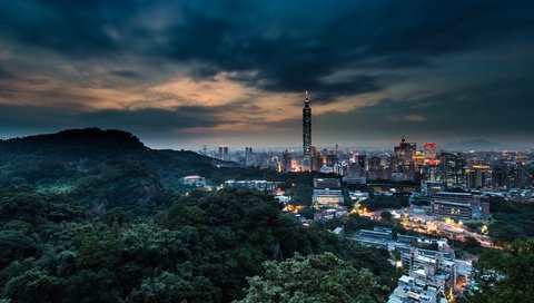 Обои город, тайбэй, тайвань, китай, кнр, the city, taipei, taiwan, china разрешение 2048x1365 Загрузить