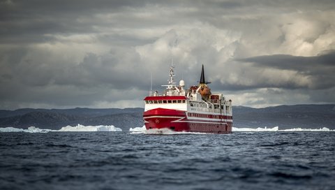 Обои природа, тучи, море, корабль, nature, clouds, sea, ship разрешение 2560x1600 Загрузить