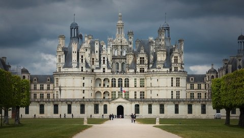 Обои архитектура, франция, замок шамбор, долина луары, architecture, france, chambord castle, the loire valley разрешение 1974x1134 Загрузить