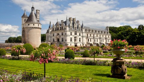 Обои парк, замок, архитектура, франция, шенонсо, замок шенонсо, chateau de chenonceau, park, castle, architecture, france, chenonceau, the castle of chenonceau разрешение 1920x1200 Загрузить