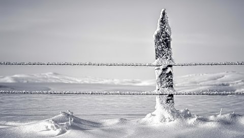 Обои снег, природа, зима, проволока, забор, ограждение, snow, nature, winter, wire, the fence разрешение 2048x1325 Загрузить