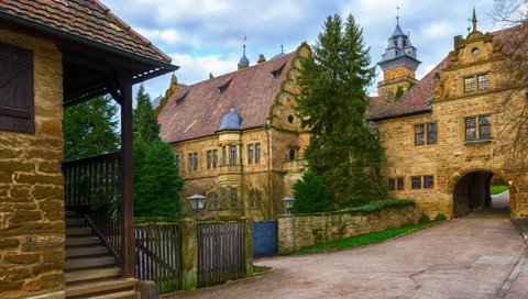 Обои дорога, город, здания, арка, германия, road, the city, building, arch, germany разрешение 1920x1200 Загрузить