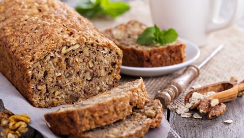 Обои орехи, хлеб, кусочки, выпечка, хлебобулочные изделия, овес, nuts, bread, pieces, cakes, bakery products, oats разрешение 5184x3456 Загрузить