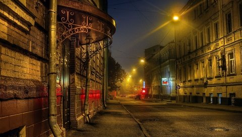 Обои дорога, ночь, фонари, москва, улица, дом, россия, hdr, road, night, lights, moscow, street, house, russia разрешение 4000x3000 Загрузить