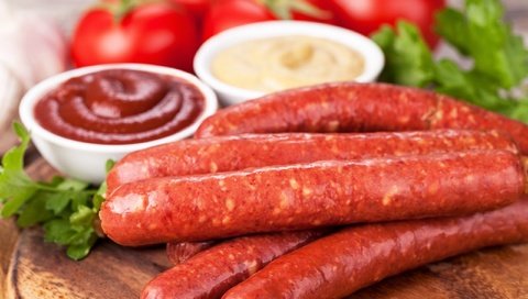 Обои кетчуп, колбаса, помидоры, соус, ketchup, sausage, tomatoes, sauce разрешение 2560x1599 Загрузить