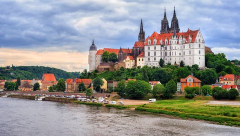 Обои река, замок, германия, майсен, замок альбрехтсбург, river, castle, germany, maysen, albrechtsburg castle разрешение 3782x2516 Загрузить