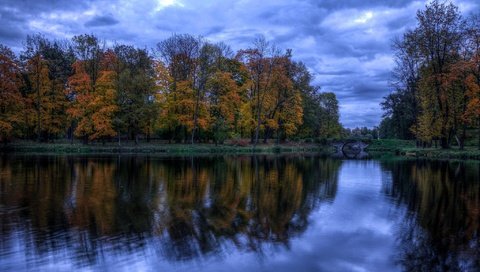 Обои берег, осень, водоем, shore, autumn, pond разрешение 2048x1335 Загрузить