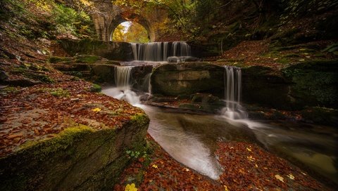 Обои река, пороги, мост, русло, водопады, илияна шишкова, river, thresholds, bridge, direction, waterfalls, iliyana shishkova разрешение 2560x1706 Загрузить