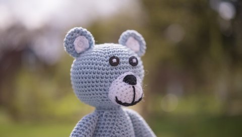 Обои медведь, мишка, игрушка, вязание, bear, toy, knitting разрешение 5635x3762 Загрузить