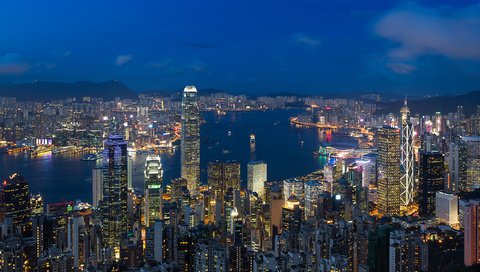 Обои огни, вечер, город, азия, китай, гон-конг, lights, the evening, the city, asia, china, hong kong разрешение 2560x1600 Загрузить