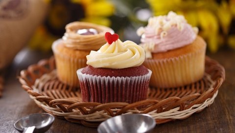 Обои сладкое, выпечка, кексы, маффины, крем, sweet, cakes, cupcakes, muffins, cream разрешение 1920x1080 Загрузить