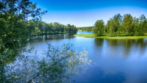 Обои небо, деревья, вода, озеро, река, природа, пейзаж, швеция, the sky, trees, water, lake, river, nature, landscape, sweden разрешение 4320x3240 Загрузить