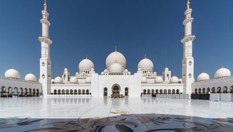 Обои архитектура, мечеть, оаэ, абу-даби, мечеть шейха зайда, architecture, mosque, uae, abu dhabi, the sheikh zayed grand mosque разрешение 2048x1347 Загрузить
