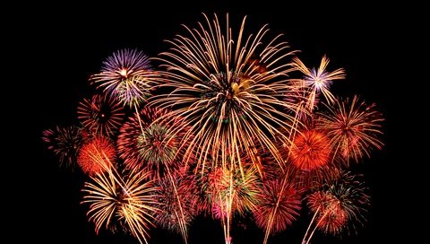 Обои огни, салют, праздник, фейерверк, lights, salute, holiday, fireworks разрешение 5520x3680 Загрузить