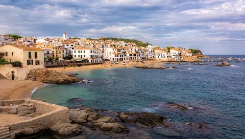 Обои море, побережье, испания, каталония, палафружель, sea, coast, spain, catalonia, palafrugell разрешение 2048x1280 Загрузить